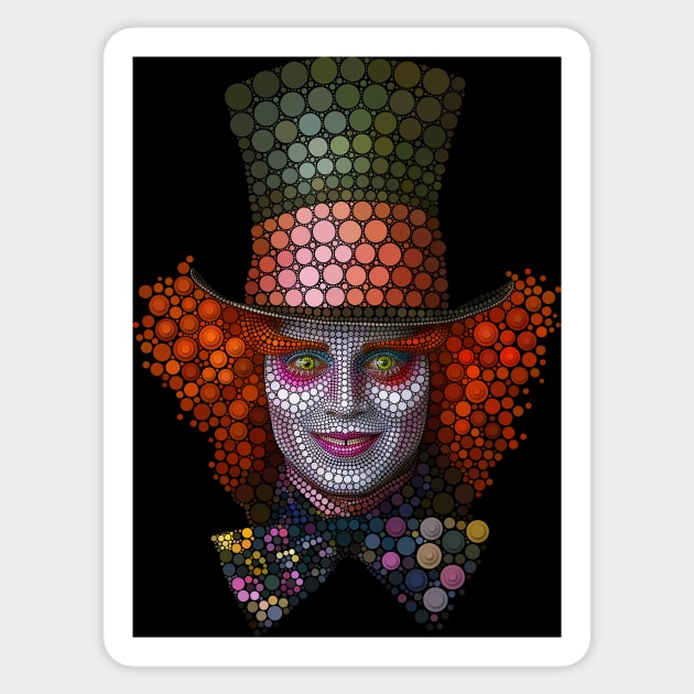 Mad Hatter - Johnny Depp Sticker by benheineart